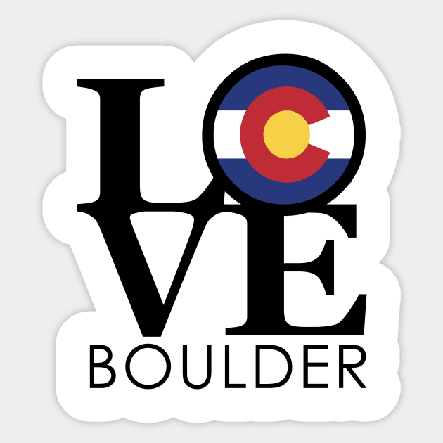 LOVE Boulder Colorado Sticker by HomeBornLoveColorado